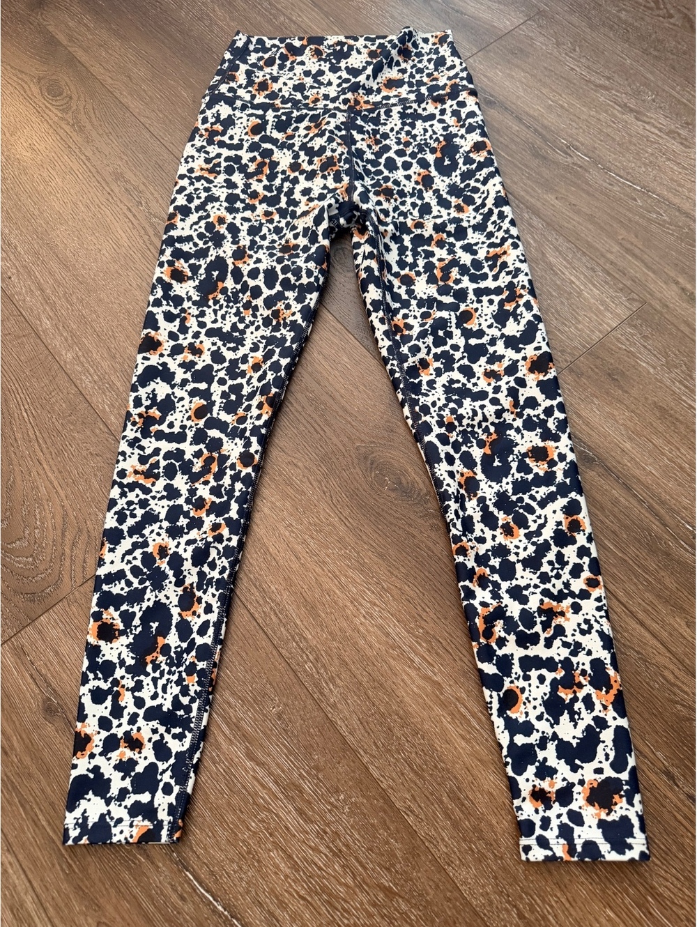 Sage Collective High Rise Printed Leggings XS Blue Orange Athletic Yoga